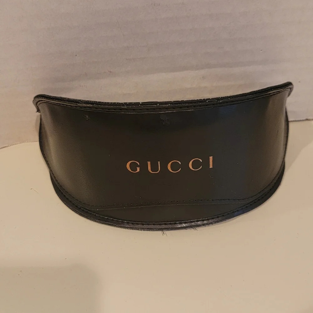 GUCCI BLACK LEATHER EYEGLASS CASE